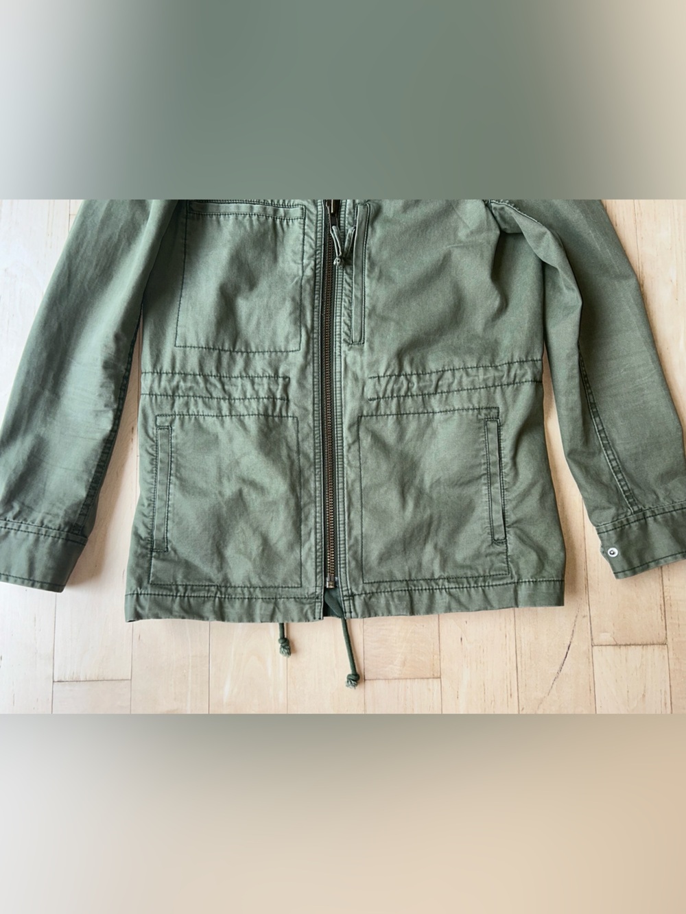 Madewell Women’s Fleet Utility Cotton Jacket in Desert Olive Size Small - Picture 10 of 16